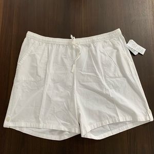 Emily Daniels 2X White Cotton Shorts